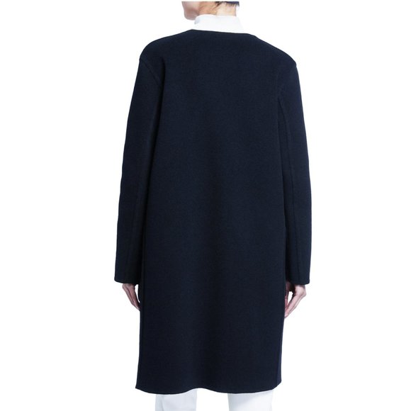 Burberry Tisbury Reversible House Check/ Navy Wool Blend Coat - Picture 3 of 10